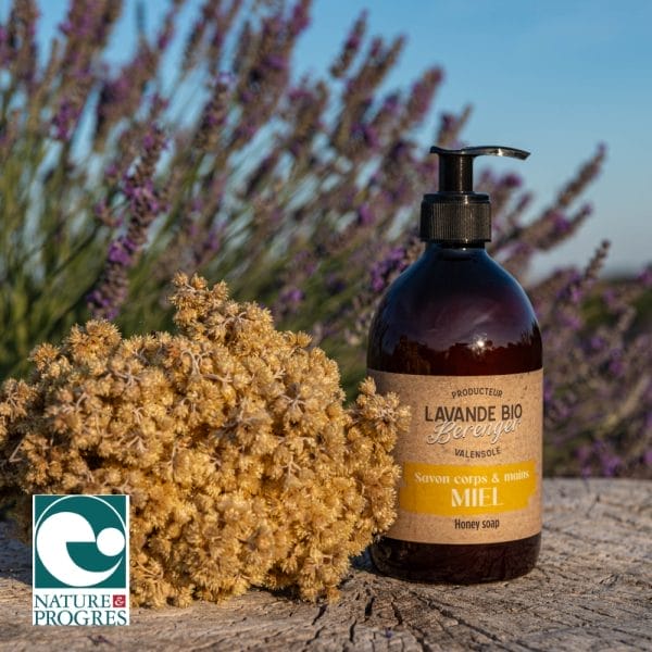 Savon liquide miel 100 ml à 3 L